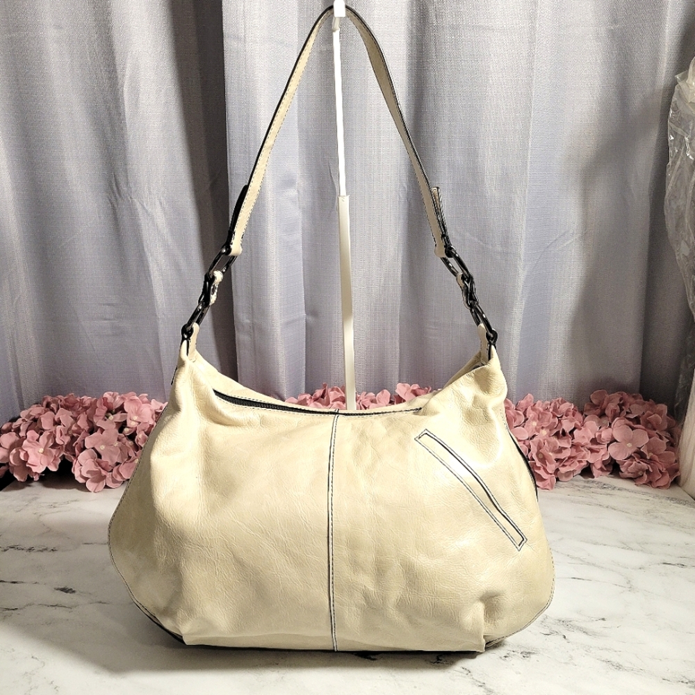 HOBO Dark Ivory Beautiful Vintage Leather Shoulder Bag
